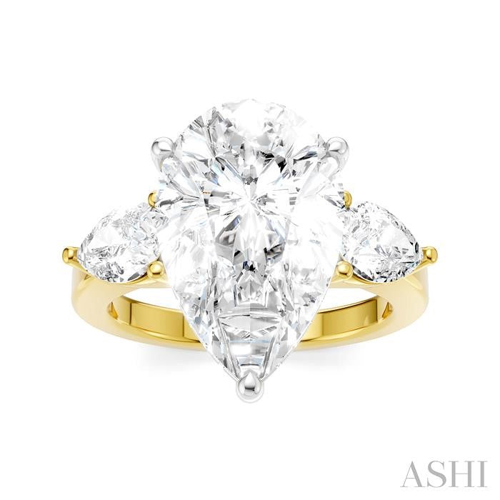 ASHI Pear Shape Semi-Mount Diamond Engagement Ring 198A1PPFHYW-SM-PR5