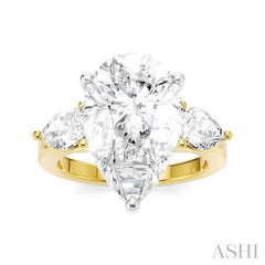 ASHI Pear Shape Semi-Mount Diamond Engagement Ring 198A1PPFHYW-SM-PR5