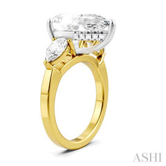 ASHI Pear Shape Semi-Mount Diamond Engagement Ring 198A1PPFHYW-SM-PR5