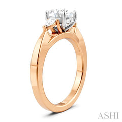 ASHI Oval Shape Semi-Mount Diamond Engagement Ring 198A6PPFHPW-SM-OV1