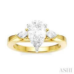 ASHI Pear Shape Semi-Mount Diamond Engagement Ring 198A6PPFHYW-SM-PR1