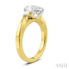 ASHI Pear Shape Semi-Mount Diamond Engagement Ring 198A6PPFHYW-SM-PR1