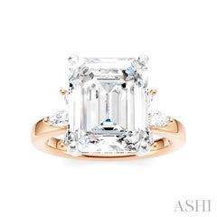 ASHI Emerald Shape Semi-Mount Diamond Engagement Ring 198B3PPFHPW-SM-EM4