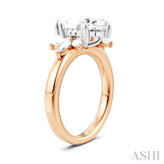ASHI Marquise Shape Semi-Mount Diamond Engagement Ring 198B3PPFHPW-SM-MQ2