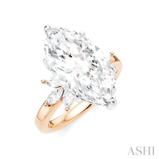 ASHI Marquise Shape Semi-Mount Diamond Engagement Ring 198B3PPFHPW-SM-MQ5