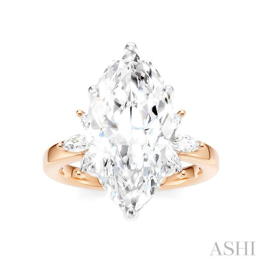 ASHI Marquise Shape Semi-Mount Diamond Engagement Ring 198B3PPFHPW-SM-MQ5
