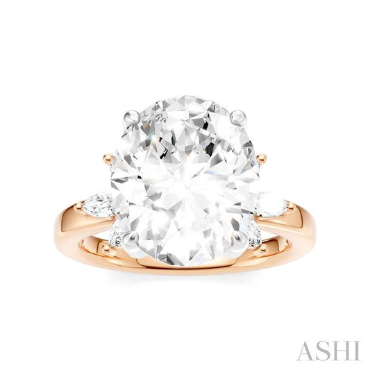 ASHI Oval Shape Semi-Mount Diamond Engagement Ring 198B3PPFHPW-SM-OV5