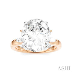 ASHI Oval Shape Semi-Mount Diamond Engagement Ring 198B3PPFHPW-SM-OV5
