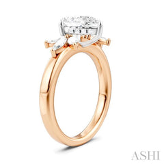 ASHI Pear Shape Semi-Mount Diamond Engagement Ring 198B3PPFHPW-SM-PR1