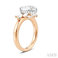 ASHI Pear Shape Semi-Mount Diamond Engagement Ring 198B3PPFHPW-SM-PR2