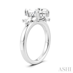 ASHI Marquise Shape Semi-Mount Diamond Engagement Ring 198B3PPFHWG-SM-MQ2