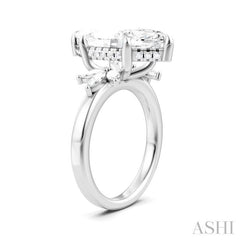 ASHI Marquise Shape Semi-Mount Diamond Engagement Ring 198B3PPFHWG-SM-MQ5
