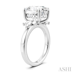 ASHI Oval Shape Semi-Mount Diamond Engagement Ring 198B3PPFHWG-SM-OV5