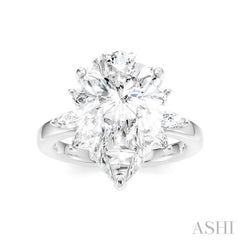 ASHI Pear Shape Semi-Mount Diamond Engagement Ring 198B3PPFHWG-SM-PR5