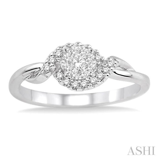 ASHI Round Shape Halo Lovebright Diamond Engagement Ring 19997PPFVWG-LE
