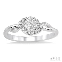 ASHI Round Shape Halo Lovebright Diamond Engagement Ring 19997PPFVWG-LE