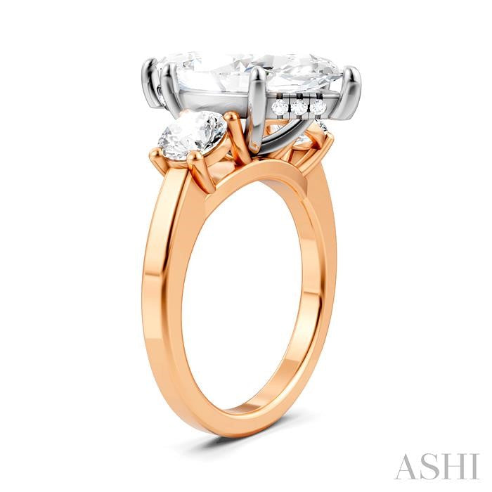 ASHI Marquise Shape Semi-Mount Diamond Engagement Ring 199A1PPFHPW-SM-MQ4