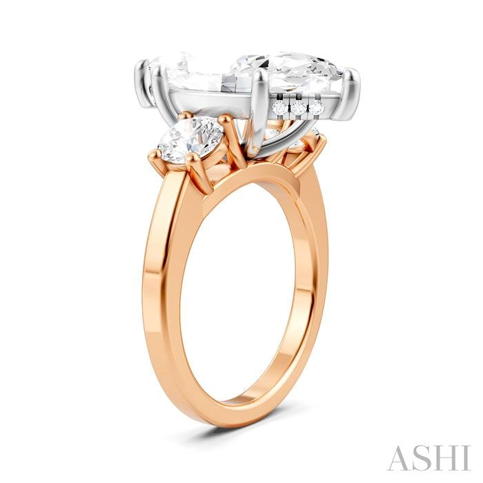 ASHI Marquise Shape Semi-Mount Diamond Engagement Ring 199A1PPFHPW-SM-MQ5
