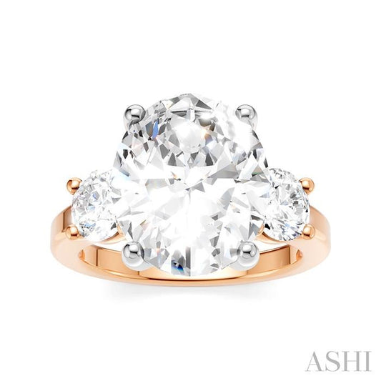 ASHI Oval Shape Semi-Mount Diamond Engagement Ring 199A1PPFHPW-SM-OV5