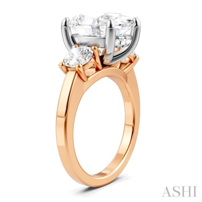 ASHI Oval Shape Semi-Mount Diamond Engagement Ring 199A1PPFHPW-SM-OV5