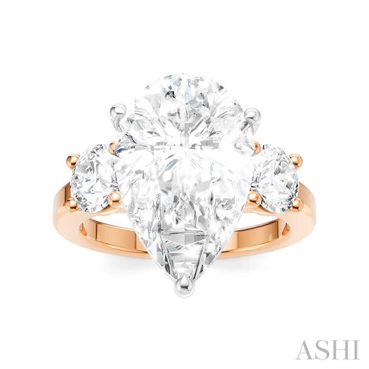 ASHI Pear Shape Semi-Mount Diamond Engagement Ring 199A1PPFHPW-SM-PR5