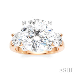 ASHI Round Shape Past Present & Future Semi-Mount Diamond Engagement Ring 199A1PPFHPW-SM-RD5