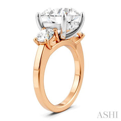 ASHI Round Shape Past Present & Future Semi-Mount Diamond Engagement Ring 199A1PPFHPW-SM-RD5