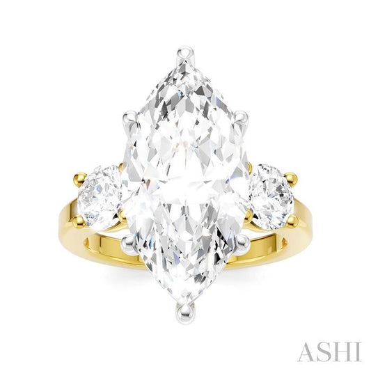 ASHI Marquise Shape Semi-Mount Diamond Engagement Ring 199A1PPFHYW-SM-MQ5