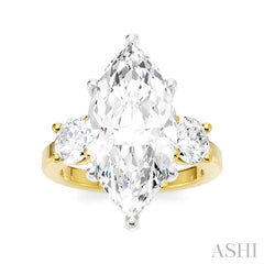 ASHI Marquise Shape Semi-Mount Diamond Engagement Ring 199A1PPFHYW-SM-MQ5