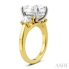 ASHI Oval Shape Semi-Mount Diamond Engagement Ring 199A1PPFHYW-SM-OV5