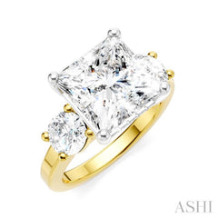ASHI Princess Shape Semi-Mount Diamond Engagement Ring 199A1PPFHYW-SM-PN4
