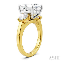 ASHI Princess Shape Semi-Mount Diamond Engagement Ring 199A1PPFHYW-SM-PN4