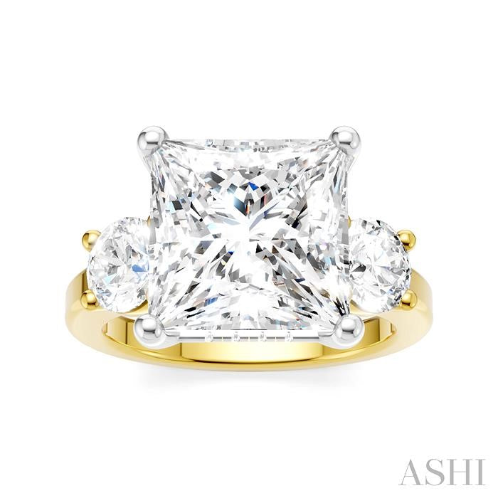 ASHI Princess Shape Semi-Mount Diamond Engagement Ring 199A1PPFHYW-SM-PN5