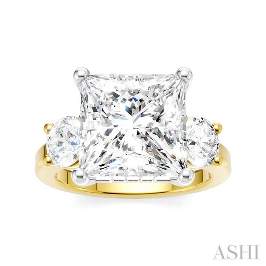ASHI Princess Shape Semi-Mount Diamond Engagement Ring 199A1PPFHYW-SM-PN5