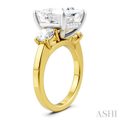 ASHI Princess Shape Semi-Mount Diamond Engagement Ring 199A1PPFHYW-SM-PN5