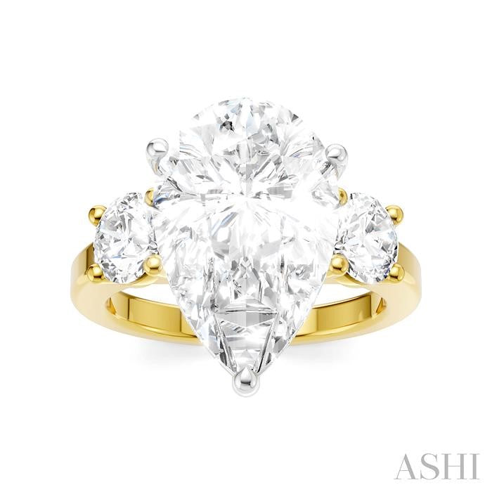 ASHI Pear Shape Semi-Mount Diamond Engagement Ring 199A1PPFHYW-SM-PR5