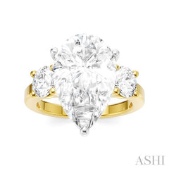 ASHI Pear Shape Semi-Mount Diamond Engagement Ring 199A1PPFHYW-SM-PR5