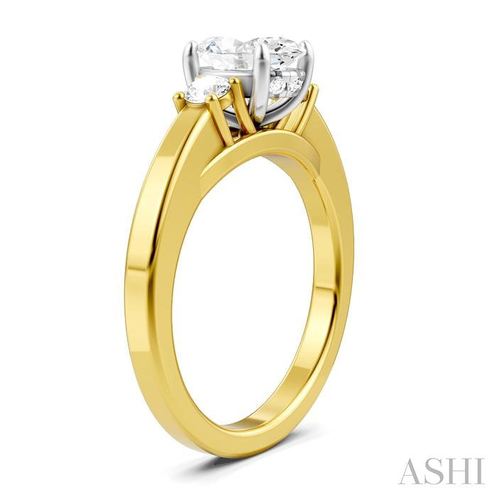 ASHI Oval Shape Semi-Mount Diamond Engagement Ring 199A6PPFHYW-SM-OV1