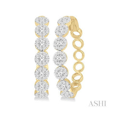 ASHI Lovebright Essential Diamond Hoop Earrings 905A0PPFGERYW-1.50