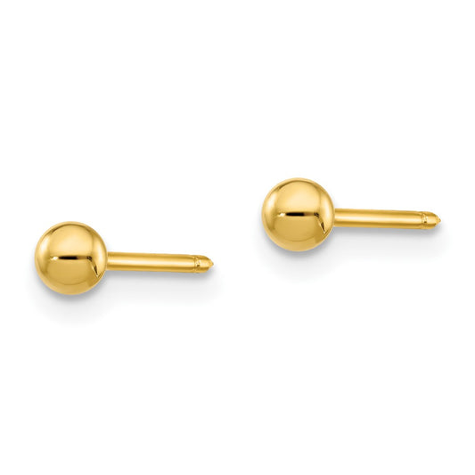 1E Inverness 14k 3mm Ball Post Earrings