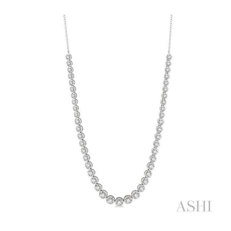 ASHI Illusion Diamond Necklace 99933PPFGNKWG