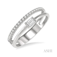 ASHI Double Row East-West Baguette Diamond Fashion Ring 369A7PPFHWG