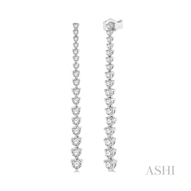ASHI Riviera Diamond Long Earrings 992J0PPFGERWG-1.50