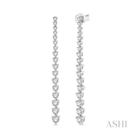 ASHI Riviera Diamond Long Earrings 992J0PPFGERWG-1.50