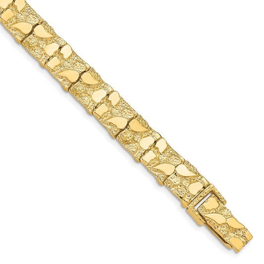 Quality Gold 14k 9.5mm Nugget Bracelet NB10