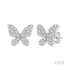 ASHI Butterfly Petite Diamond Fashion Earrings 641A7PPTSERWG