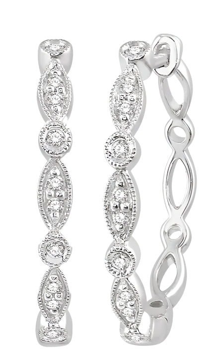 Parkplace Jewelers Diamond Hoop Earrings 637A8PPTSERWG