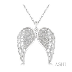 ASHI Silver Angel Wings Diamond Fashion Pendant 87038PPSSSLPD