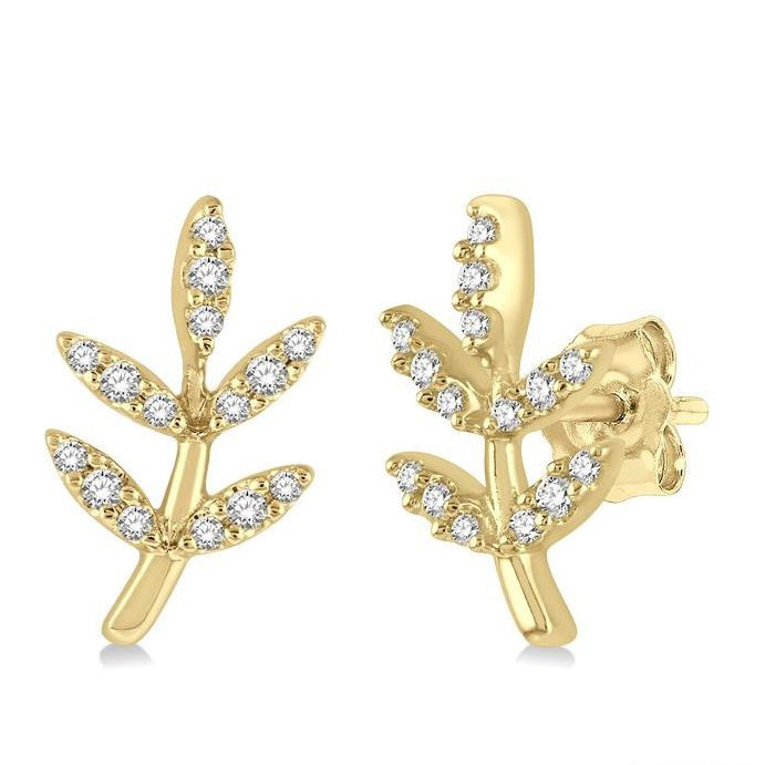Parkplace Jewelers Leaf Petite Diamond Fashion Earrings 648B8PPFSERYG