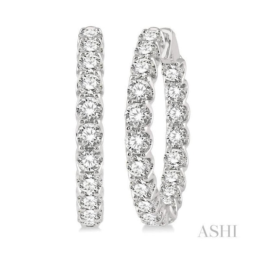 ASHI Inside-Out Diamond Hoop Earrings 622B0PPFGERWG-10.00